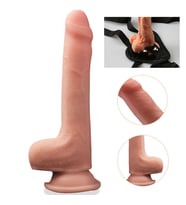 Hunzi Hareketli Dış Yüzey Özel Seri Ultra Yumuşak Kıkırdaklı Kemerli Realistik Penis