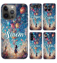 iPhone 7 8 SE 11 12 13 14 15 16 16E 17E Pro Max Plus Air Mini Kılıf YeniSeri Kişiye Özel İsim Yazılı Silikon Kapak Mutlu Kız