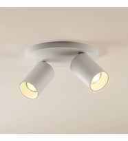Rsylight Metal Modern Spor 2 Lİ Beyaz Mafsallı Led Spot Avize Beyaz Ampullü