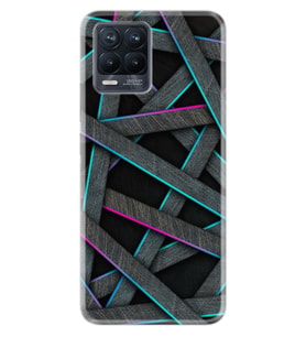8 8 Pro Kılıf Silikon Desen Özel Seri Gri Zigzag 1706