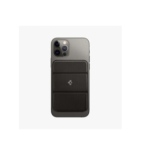 Spigen Apple iPhone 15 / iPhone 14 / iPhone 13 / iPhone 12 Serileri için Smart Fold Manyetik Cüzdan MagSafe Gunmetal Outlet