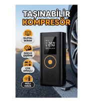 Dijital Ekranlı Taşınabilir Lastik Şişirme Hava Kompresörü Otomatik Basınç Kontrollü