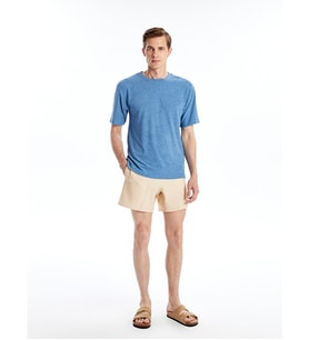 LCW SWIMWEAR Sarı Kısa Boy Çizgili Erkek Deniz Şortu