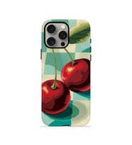 iPhone 15 Pro Vorian Çift Katmanlı MagSafe Kılıf Retro Cherry Pop