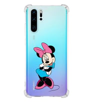 Huawei P30 Pro  Köşe Korumalı Antişok Kapak Minnie Mouse Tasarımlı Şeffaf  Kılıf
