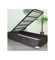Baza 18228 Taytüy Kahve Renk Kumaş  Metal Transmisyon Çelik Baza120*200cm Elyapım (Kahverengi)