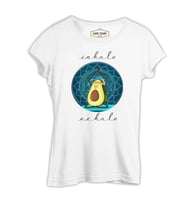 Yoga - Avocado Inhale Beyaz Kadın Tshirt