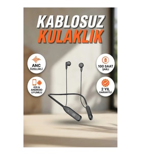 ANC Özellikli Bluetooth Kulaklık Android ve iOS Uyumlu 100 Saat Şarj Destekli