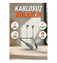 ANC Özellikli Bluetooth Kulaklık Android ve iOS Uyumlu 100 Saat Şarj Destekli