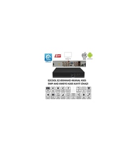 EZCOOL 4kanal EZ-8504AHD 5MP 1-SATA AHD KAYIT CİHAZI