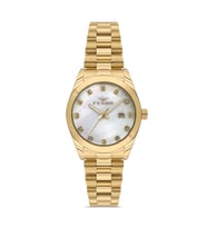 Ferro FL21570AWT-B Quartz Çelik Kordon Altın Rengi 31 mm Kadın Kol Saati