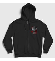 Presmono Unisex Siyah Poster Rock Nin Nine Inch Nails Fermuarlı Kapüşonlu Sweatshirt 487058tt