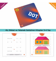 DOT (3-4 Yaş) / IQ, Dikkati Güçlendirme Seti-Anasınıfı - TÜZDER Yayınları (Bordo)
