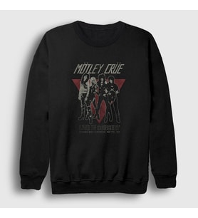 Presmono Unisex Siyah Band V2 Mötley Crüe Sweatshirt 375748tt