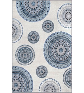 Eliana Home Baskılı, Yıkanabilir Kaymaz Taban Salon Halısı LNA1809 100x150 cm (Mavi)