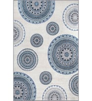 Eliana Home Baskılı, Yıkanabilir Kaymaz Taban Salon Halısı LNA1809 100x150 cm (Mavi)