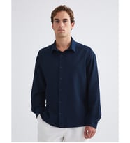 LCW Vision Lacivert Regular Fit Uzun Kollu Erkek Gömlek