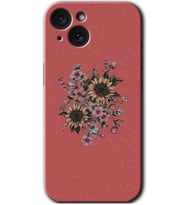 İphone 15 Kılıf HD Desen Baskılı Kılıf - Retro Çiçek