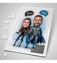 Kişiye Özel 240 Parça Karikatürlü Kahraman Çiftler Puzzle