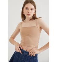 İp Askılı Body Bluz-Bej (Bej)