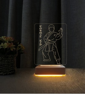 Karate Kid Lamba Kişiye Özel İsimli 3d Led Masa Lambası Doğum Günü Hediyesi Lamba