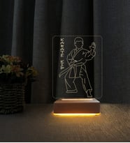 Karate Kid Lamba Kişiye Özel İsimli 3d Led Masa Lambası Doğum Günü Hediyesi Lamba