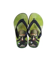 Parmak Arası Unisex Çocuk Terlik / Renk-Yeşil (Çok Renkli)