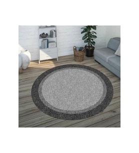 Eliana Home Baskılı, Yıkanabilir Kaymaz Taban Yuvarlak Halı LNA7325-HT232 120x120 cm (Gri)