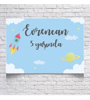Gökyüzü Temalı Doğum Günü Afişi