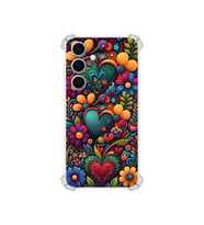 PrintiFy Samsung Galaxy S25 ile Uyumlu Düşlerin Dansı Serisi Çiçeklerin Dansı Tasarımlı Uv Baskılı Köşe Korumalı Antişok Kılıf