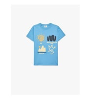 Koton 26YY59000265 Mavi Erkek Çocuk T-Shirt 6SKB10148TK