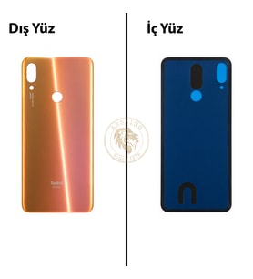 Xiaomi Redmi Note 7 Alacakaranlık Altını Arka Pil Kapağı Batarya Kapağı Lazer Kesim Back Cover