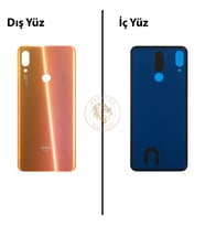 Xiaomi Redmi Note 7 Alacakaranlık Altını Arka Pil Kapağı Batarya Kapağı Lazer Kesim Back Cover
