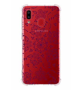 Samsung Galaxy A30 Köşe Korumalı Antişok Kapak Nostalji Desen Tasarımlı Şeffaf Kılıf