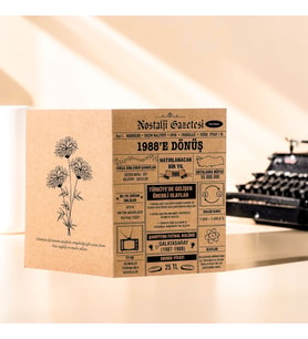 1988 Kraft Kutlama Kartı - Doğum Günü Kartı - Yıl Dönümü Kartı - Nostalji Gazetesi