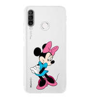 Huawei P30 Lite Kamera korumalı Kapak Minnie Mouse Tasarımlı  Şeffaf Kılıf