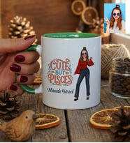 Kişiye Özel Karikatürlü Cute But Pisces Balık Burcu Kupa Bardak Doğum Günü Hediyesi