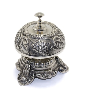Dekoratif Masa Üstü Pirinç Resepsiyon Zili 18*15 cm