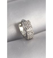 316L Çelik Gümüş Renk Zirkon Taşlı Tragus Piercing 5886