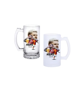 Ghostbastır Design Galatasaray Kulplu Bira Bardağı Buzlu veya Şeffaf Seçenekli 091