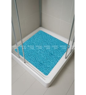 Banyo Paspası Duşa Kabin Paspası Su Sıçratmaz Paspas Kaydırmaz Paspas (80x80 CM) (Turkuaz)