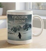 BK Gift Nihilist Penguen Beyaz Kupa Bardak -4, Ofis ve Hediye Kupası, Arkadaşa Hediye