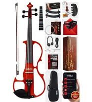 Midex RCZ-606RD Elektro Keman Seti Red (Kulaklık Kablo Yastık)