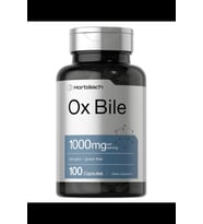 Horbäach Ox Bile 1000 mg 100 Capsules  Digestive Enzymes Supplement  Non-GMO & Gluten Free.3939 (Renksiz)