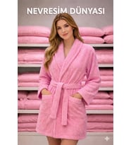 Mulvxurg  Urg02  Pamuklu Tek Bornoz Pembe Xl-Xxl Beden (Mulvix)