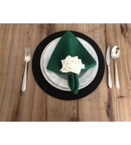 YAPRAK YEŞİLİ KUMAŞ PEÇETE (6 ADET) (40X40 CM) (Krem)