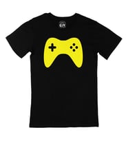 Sarı Joystick Siyah Tişört