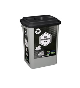 Nossa CKK-1177 Siyah Sıfır Atık Kovası XL 70 Lt
