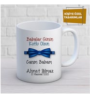 Kişiye Özel İsim Yazılabilir Babalar Günün Kutlu Olsun Kupa Bardak