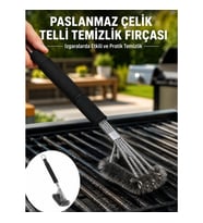 Mey İthalat® Izgara ve Barbekü Temizleme Fırçası Dayanıklı Tasarım Yeni Nesil